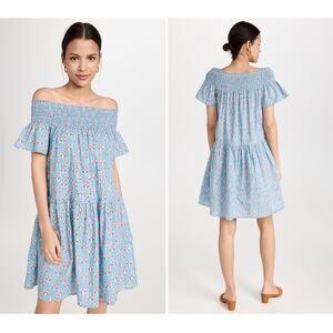 Marea Dress Louise Shortie Floral Size Small Blue Pink